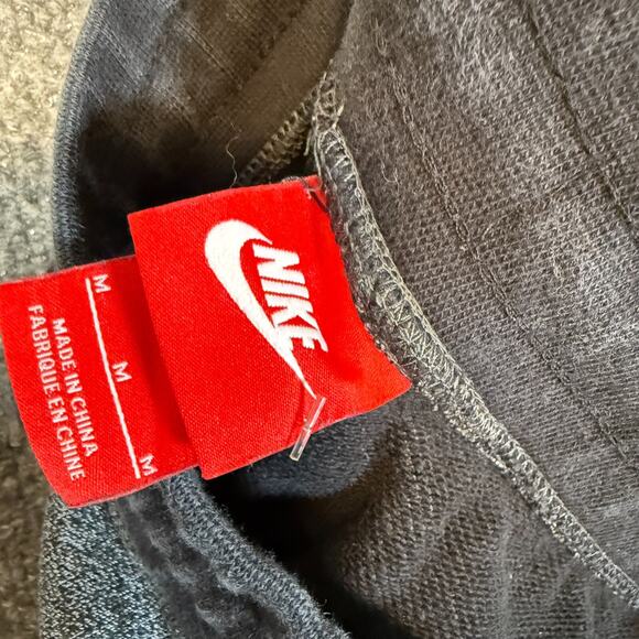 Nike Pants Womens Medium Gray Joggers Sweatpants Fleece Crop Swoosh - Picture 11 of 11